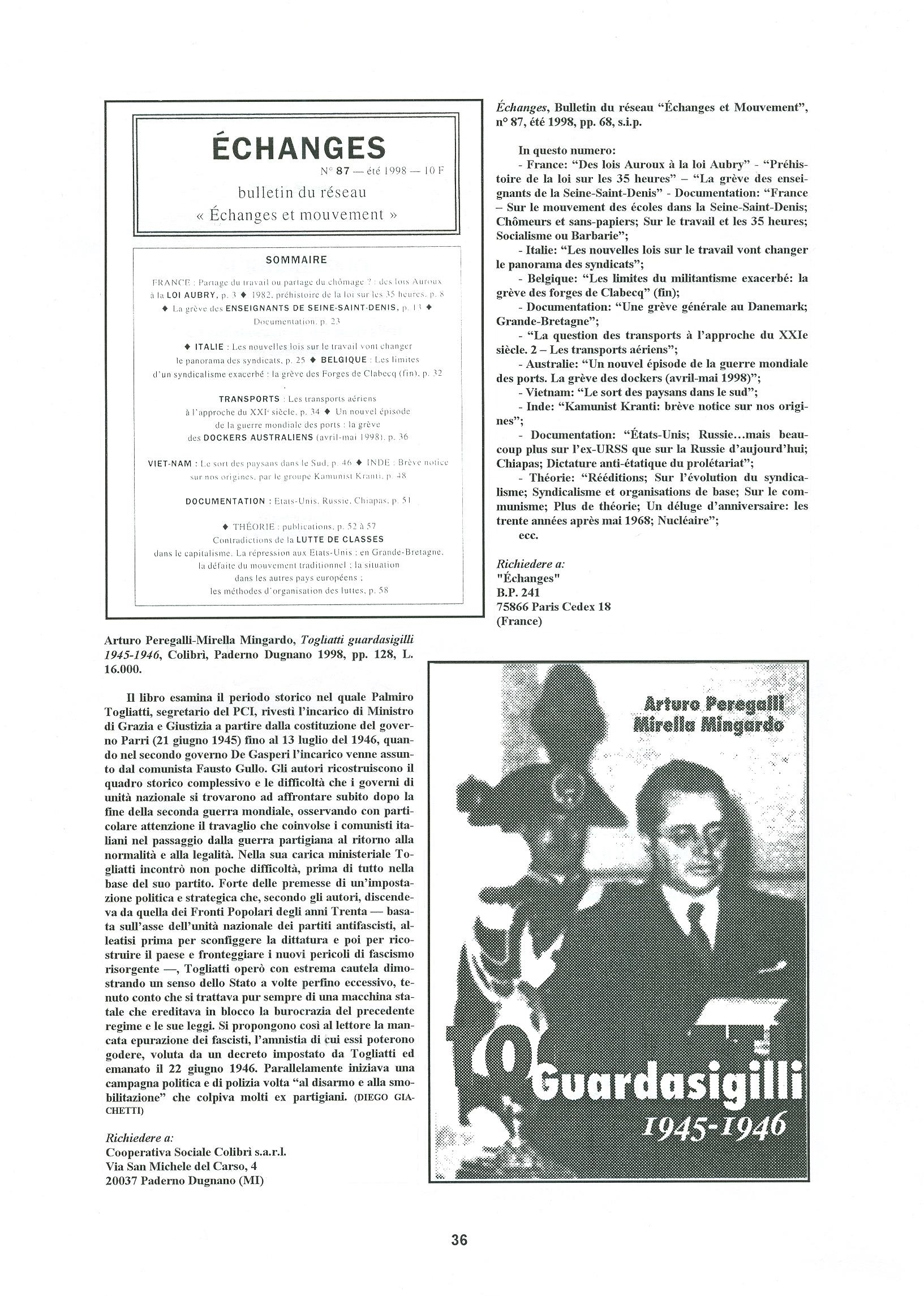 Quaderni del Centro Studi Pietro Tresso (1996-2009) n. 14 (novembre 1998) - pag. 37