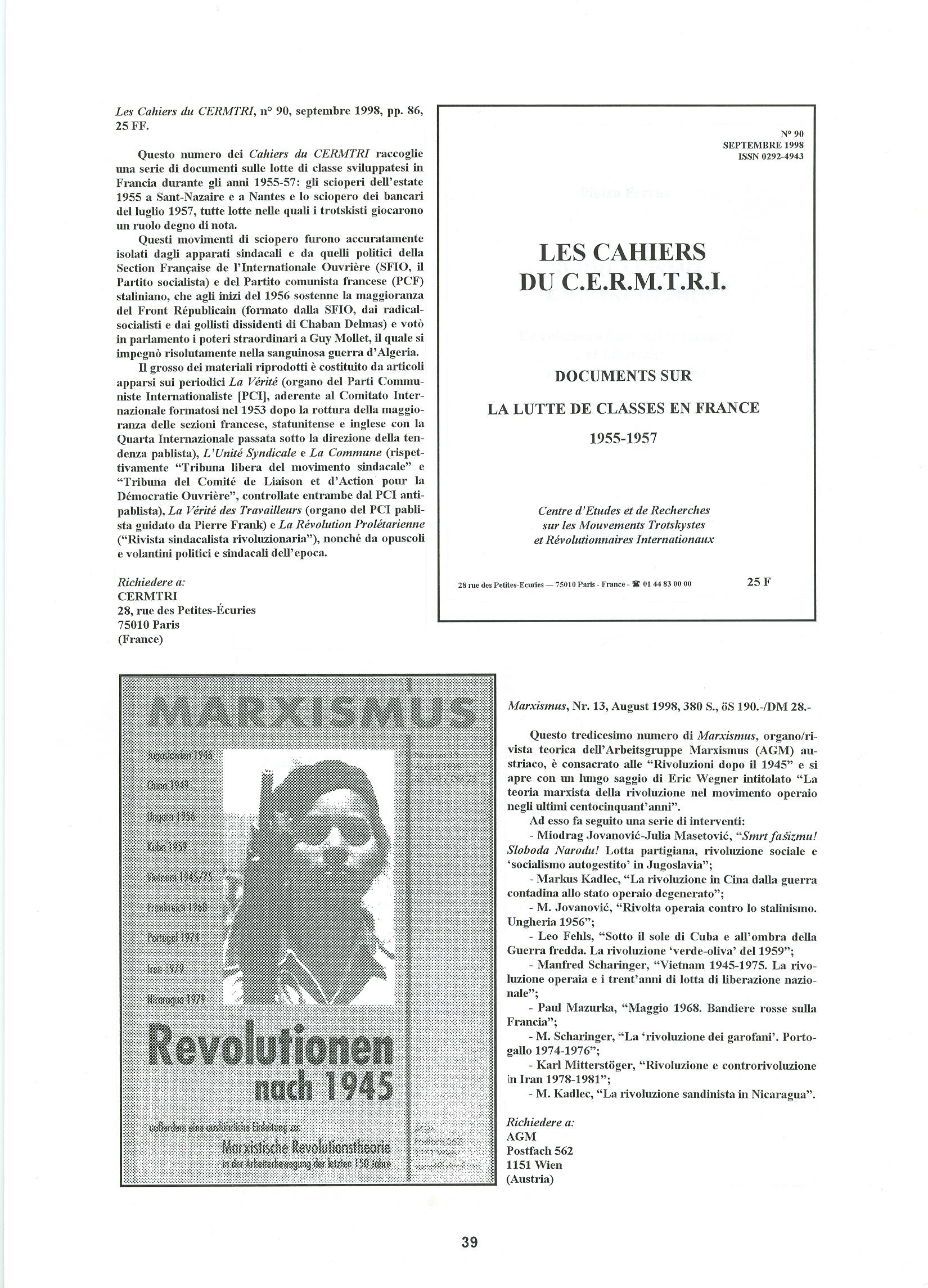 Quaderni del Centro Studi Pietro Tresso (1996-2009) n. 14 (novembre 1998) - pag. 40