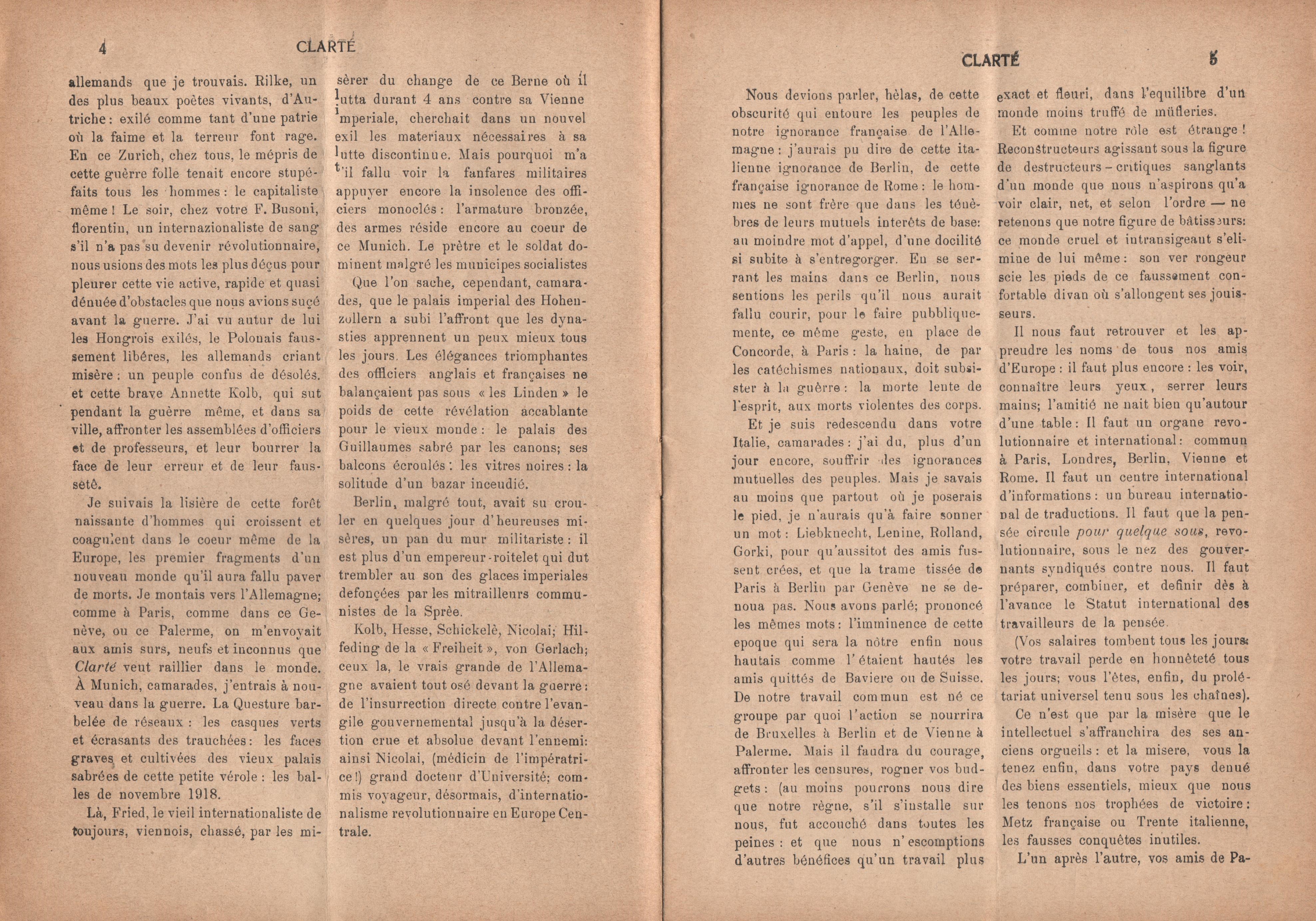Clarté. Rivista mensile degli studenti comunisti (a. I, n. 1, Palermo, 15 maggio 1920) - pag. 4