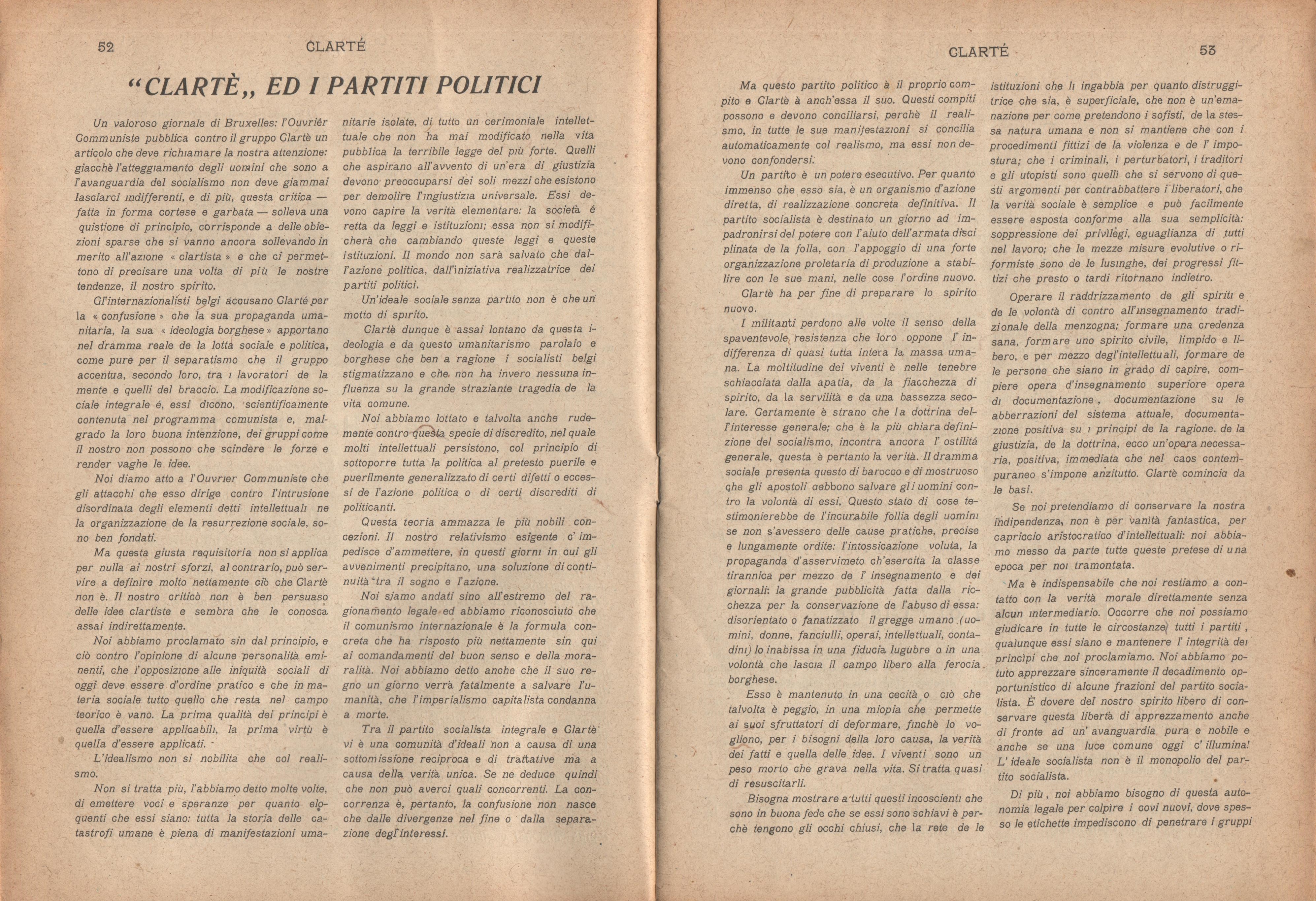 Clarté. Rivista mensile degli studenti comunisti (a. I, n. 3, Palermo, 15 luglio 1920) - pag. 4