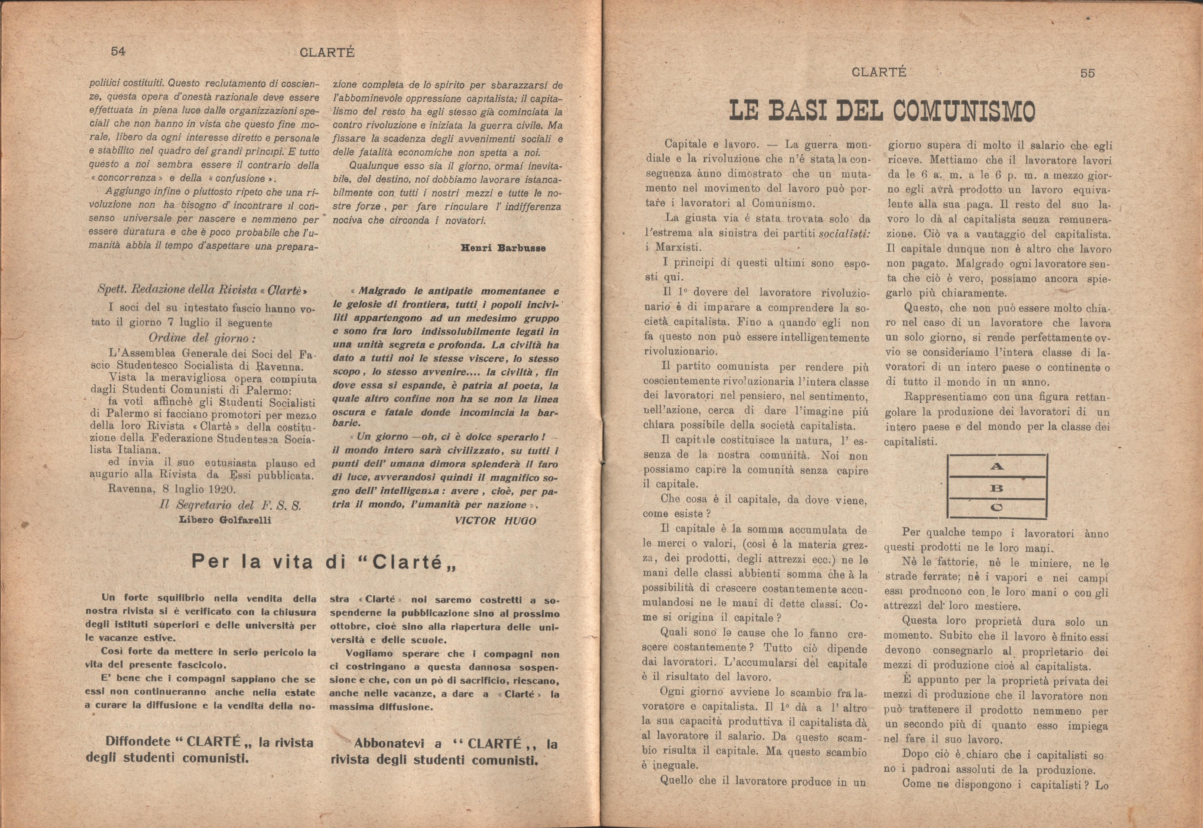 Clarté. Rivista mensile degli studenti comunisti (a. I, n. 3, Palermo, 15 luglio 1920) - pag. 5