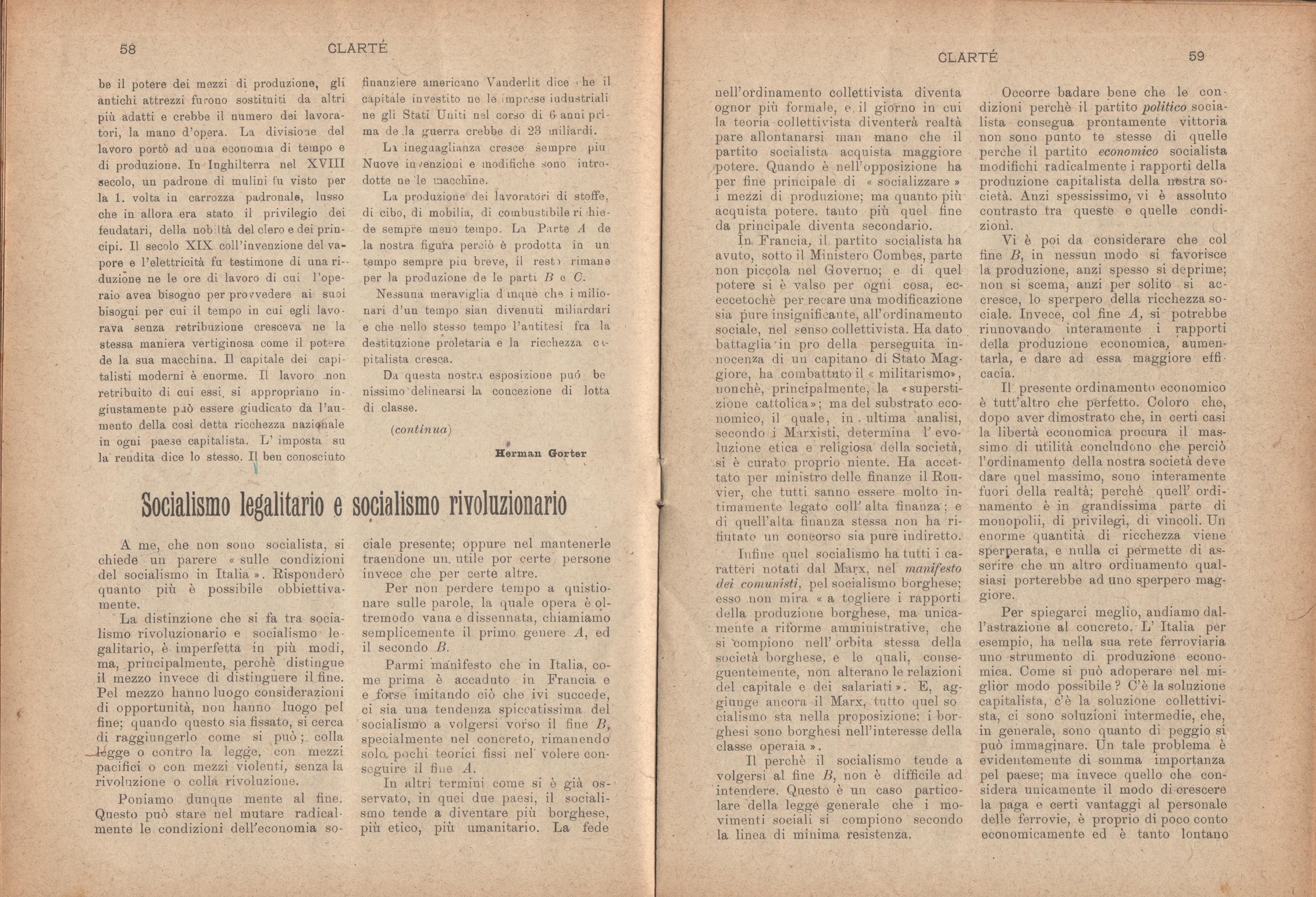 Clarté. Rivista mensile degli studenti comunisti (a. I, n. 3, Palermo, 15 luglio 1920) - pag. 7