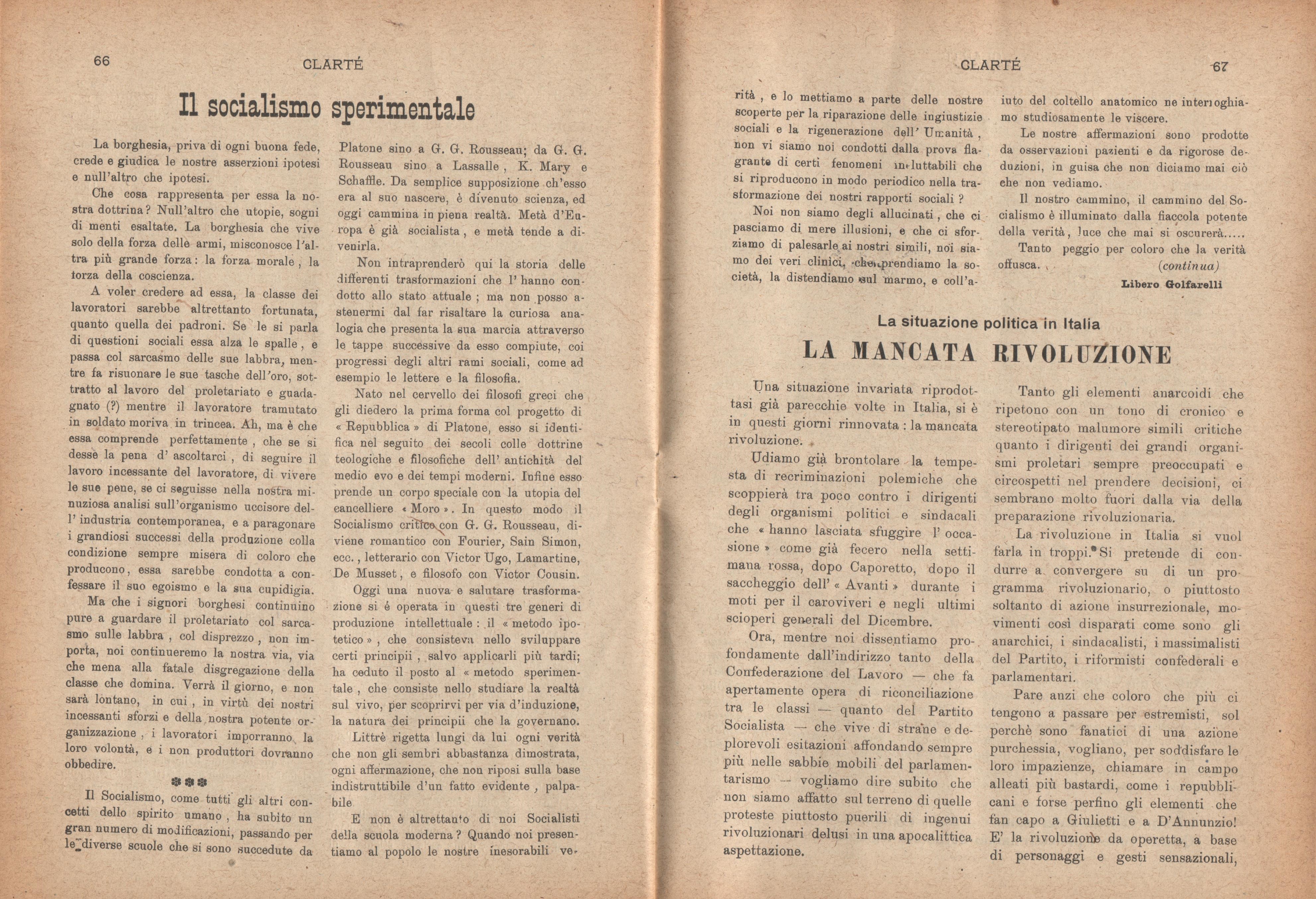 Clarté. Rivista mensile degli studenti comunisti (a. I, n. 3, Palermo, 15 luglio 1920) - pag. 11