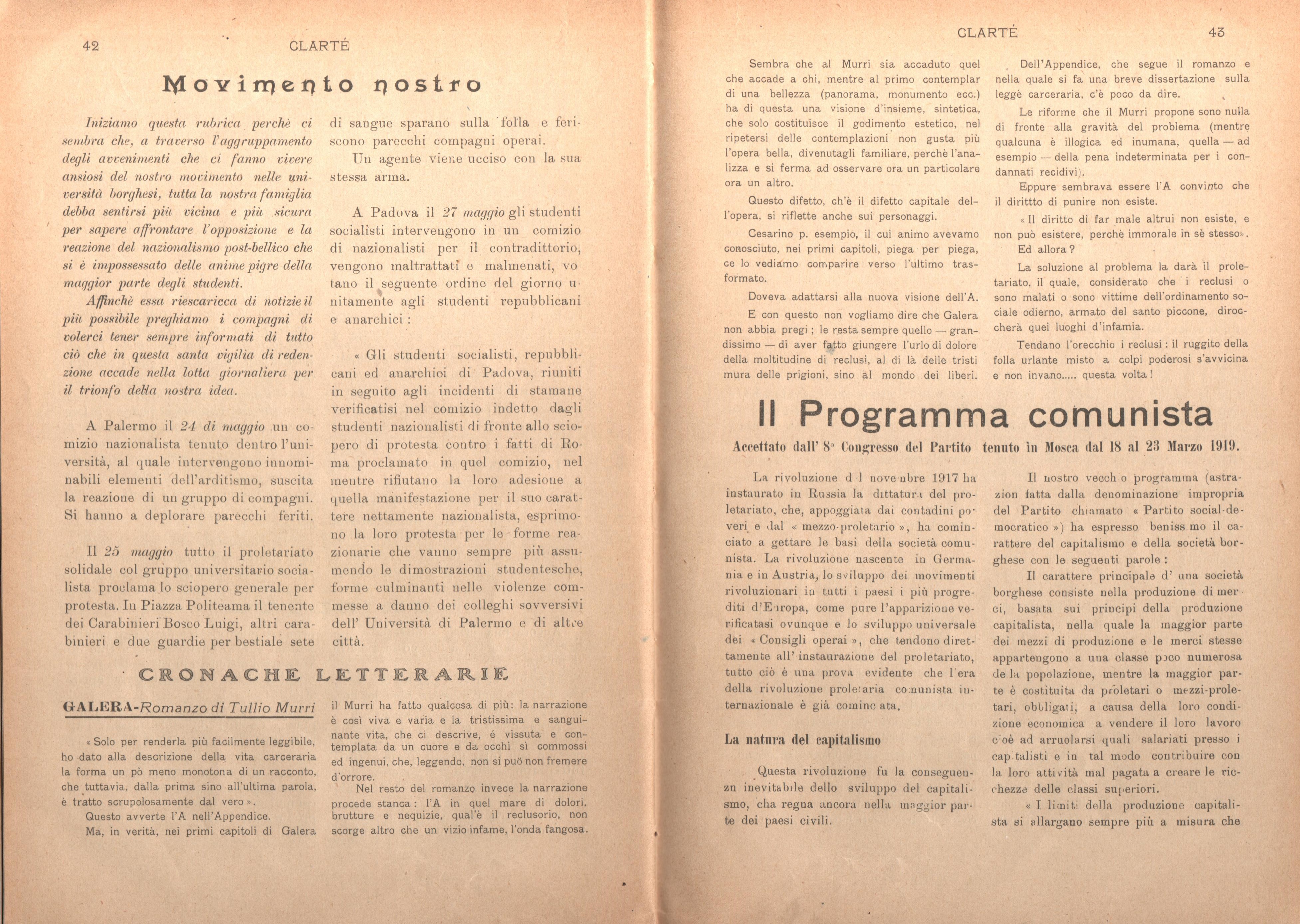 Clarté. Rivista mensile degli studenti comunisti (a. I, n. 2, Palermo, 15 giugno 1920) - pag. 11