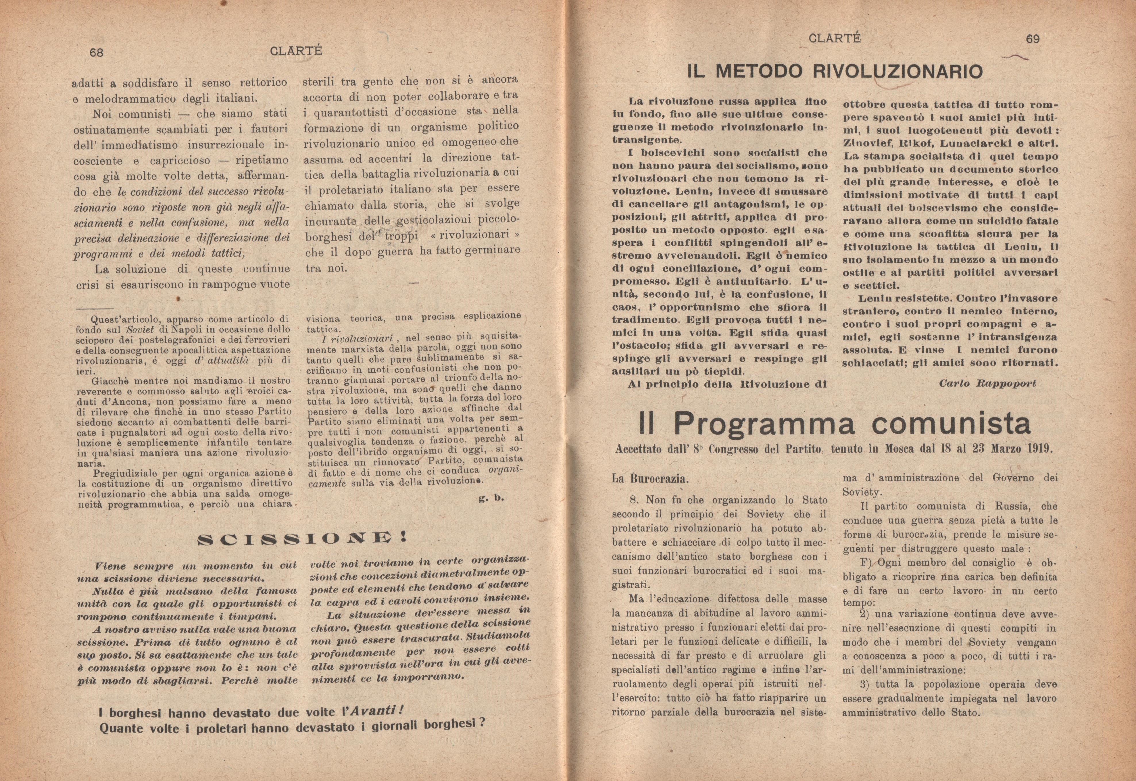 Clarté. Rivista mensile degli studenti comunisti (a. I, n. 3, Palermo, 15 luglio 1920) - pag. 12