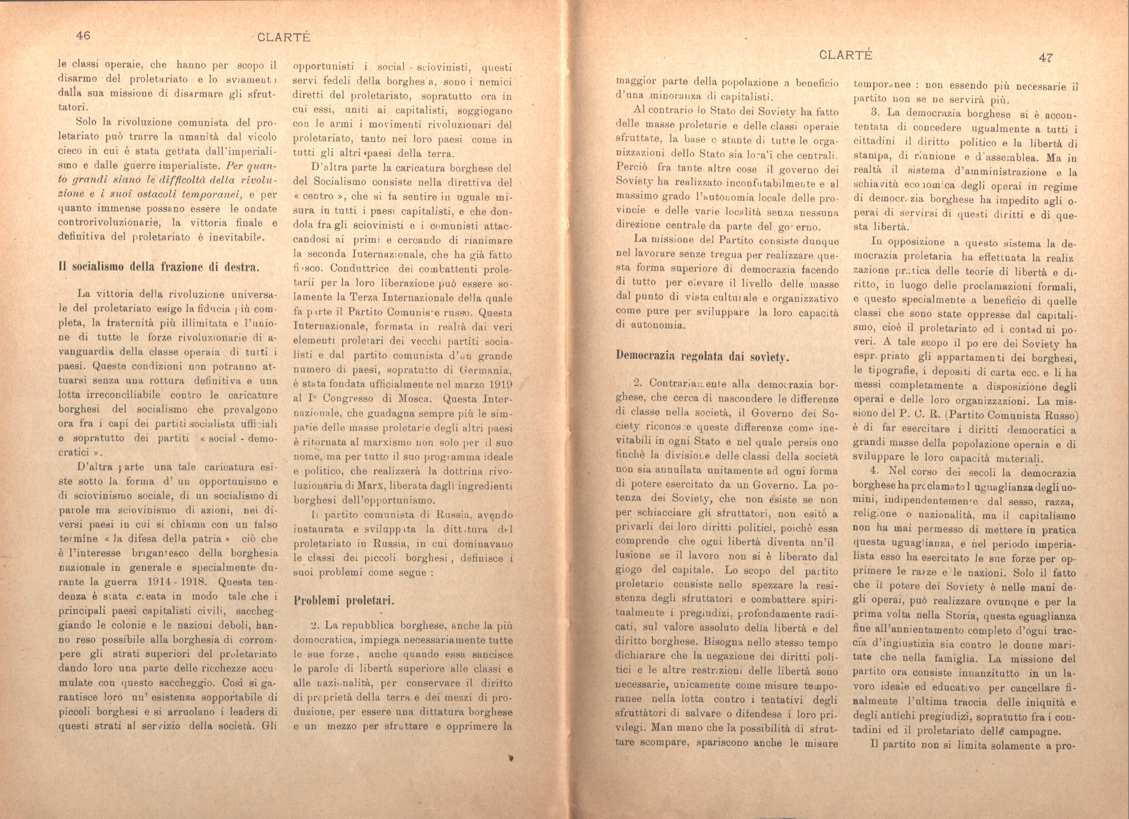 Clarté. Rivista mensile degli studenti comunisti (a. I, n. 2, Palermo, 15 giugno 1920) - pag. 13