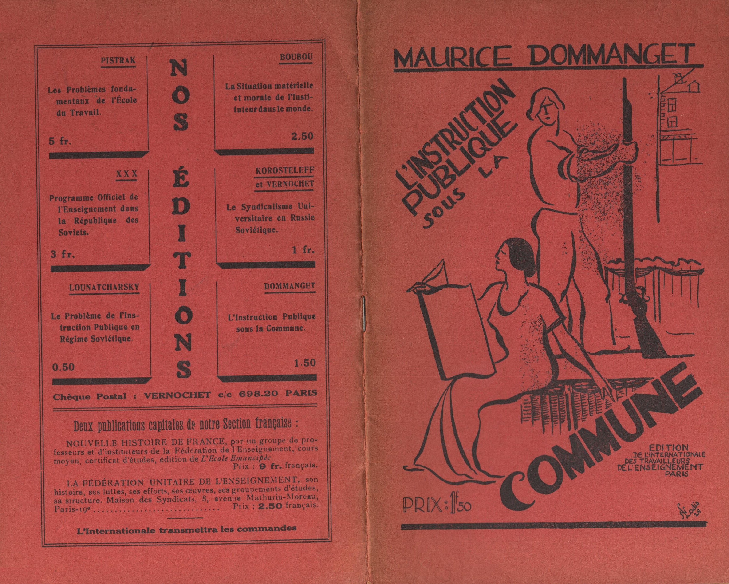Maurice Dommanget, L'instruction publique sous la Commune - pag. 01