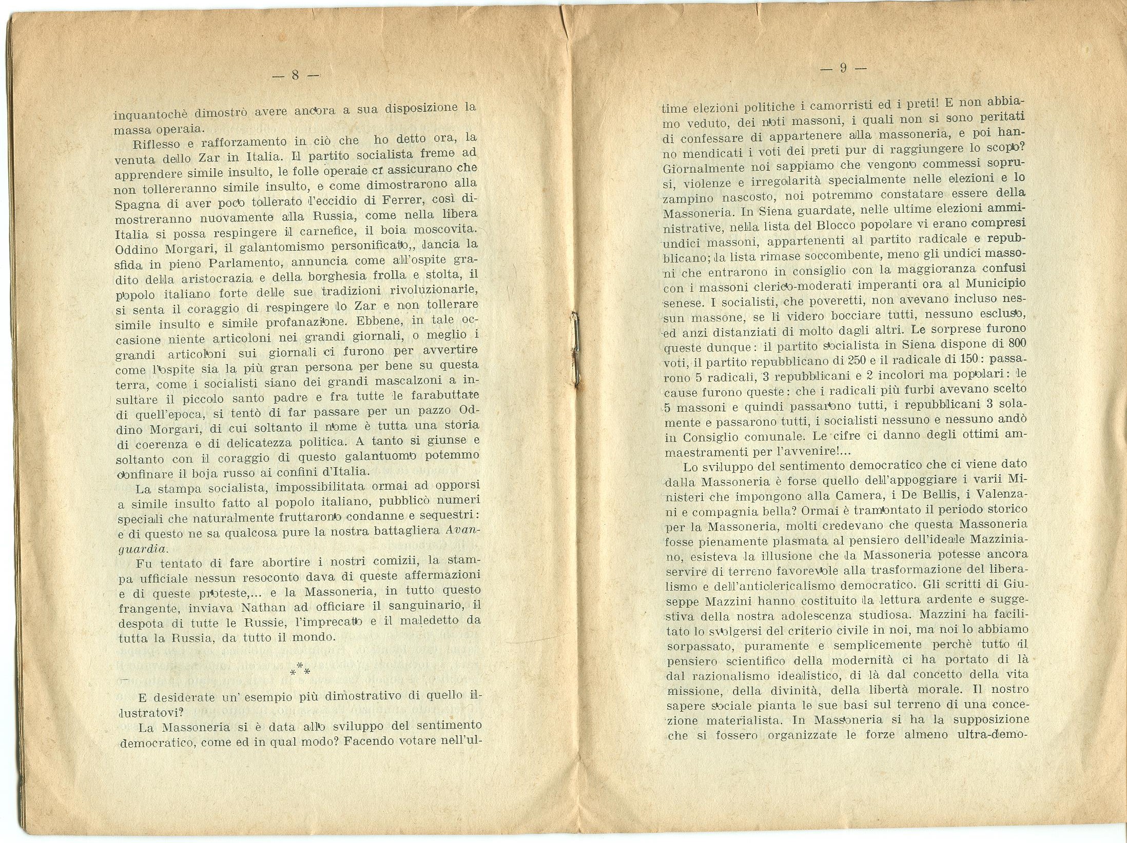 Guido Feroci, Socialismo e Massoneria (1910) - pag. 6