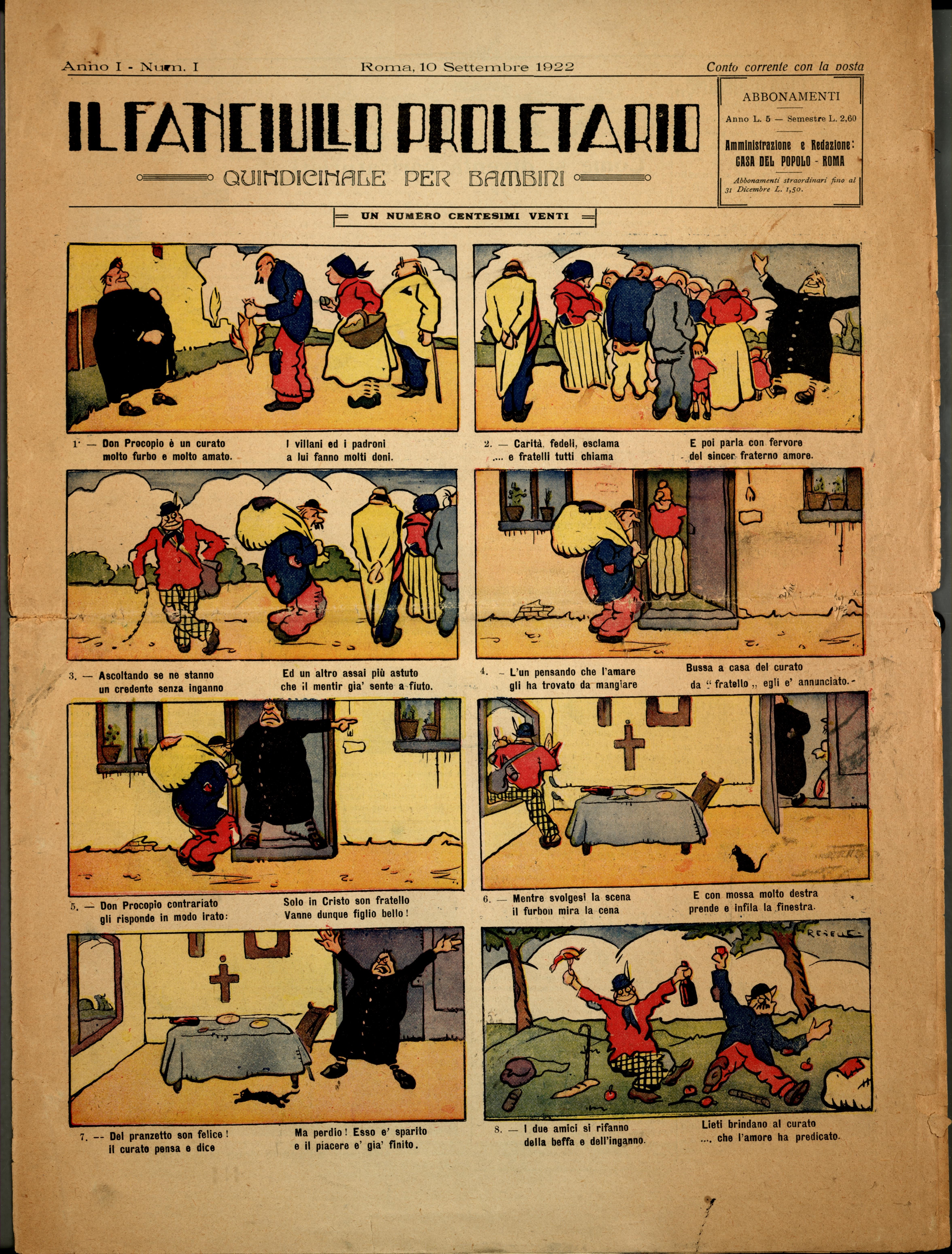 Il Fanciullo Proletario n. 1 (settembre 1922) - pag. 1