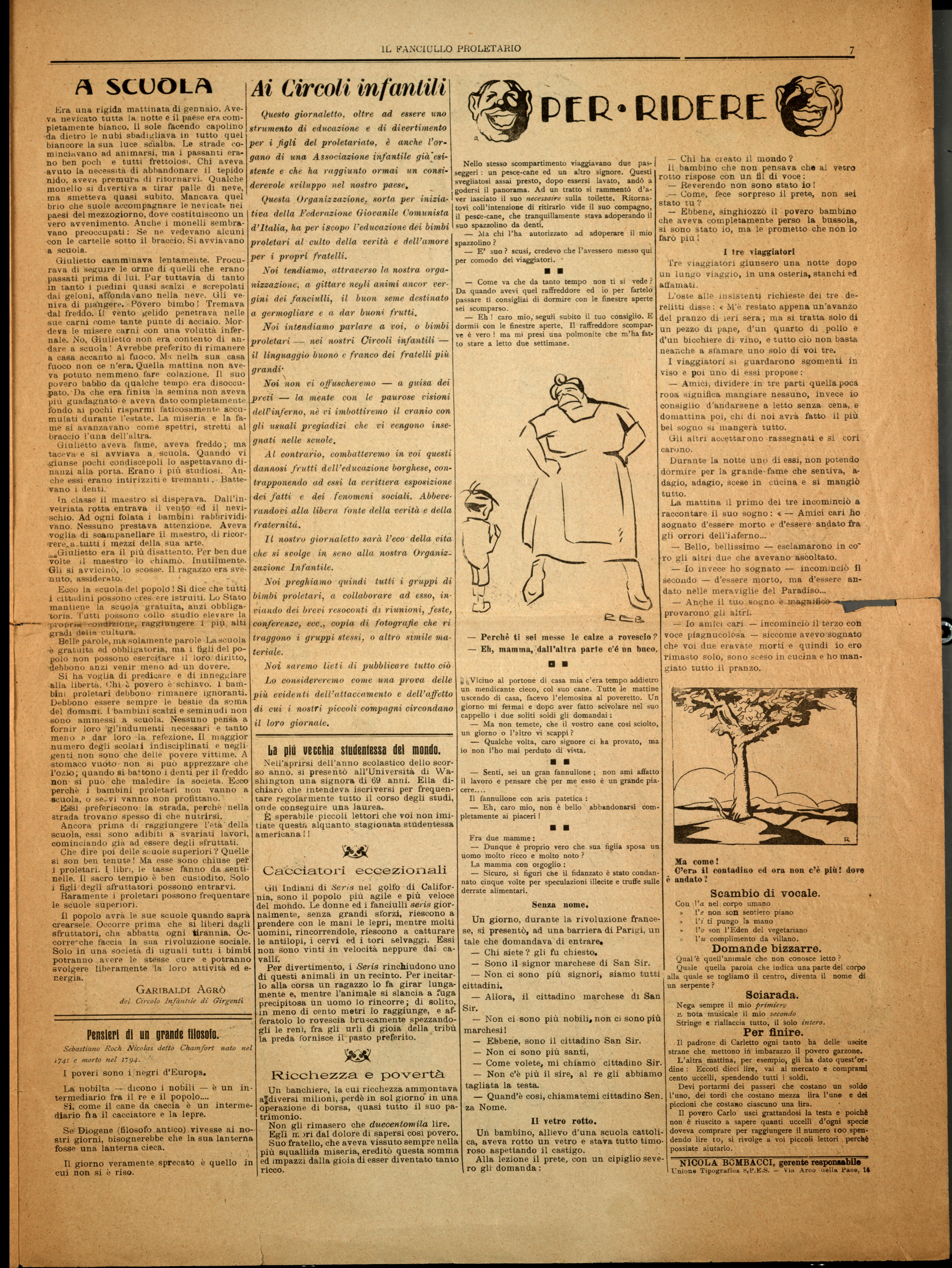 Il Fanciullo Proletario n. 1 (settembre 1922) - pag. 7