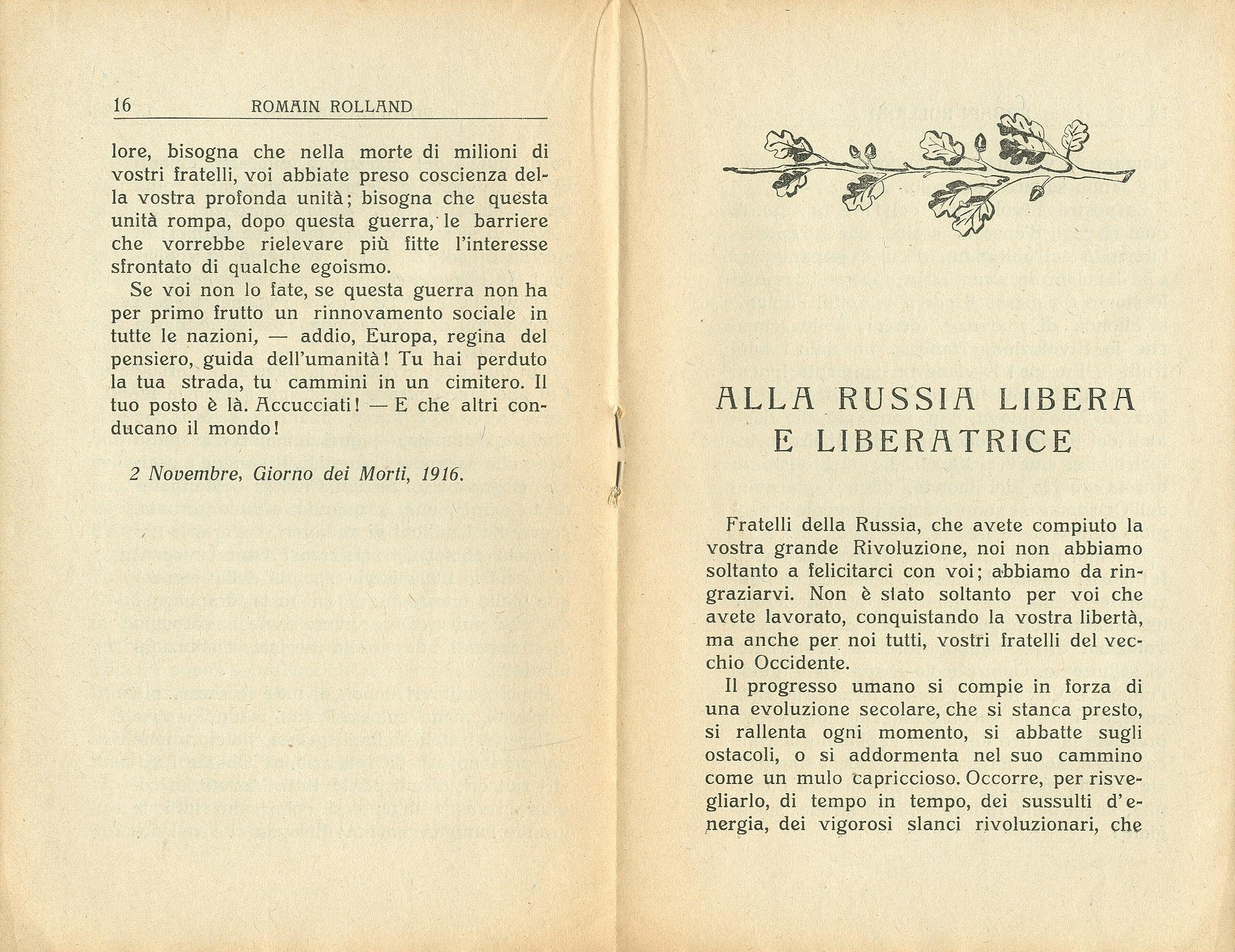 Romain Rolland, Ai popoli assassinati. Alla Russia libera e liberatrice. Educazione moderna (1921) - pag. 10