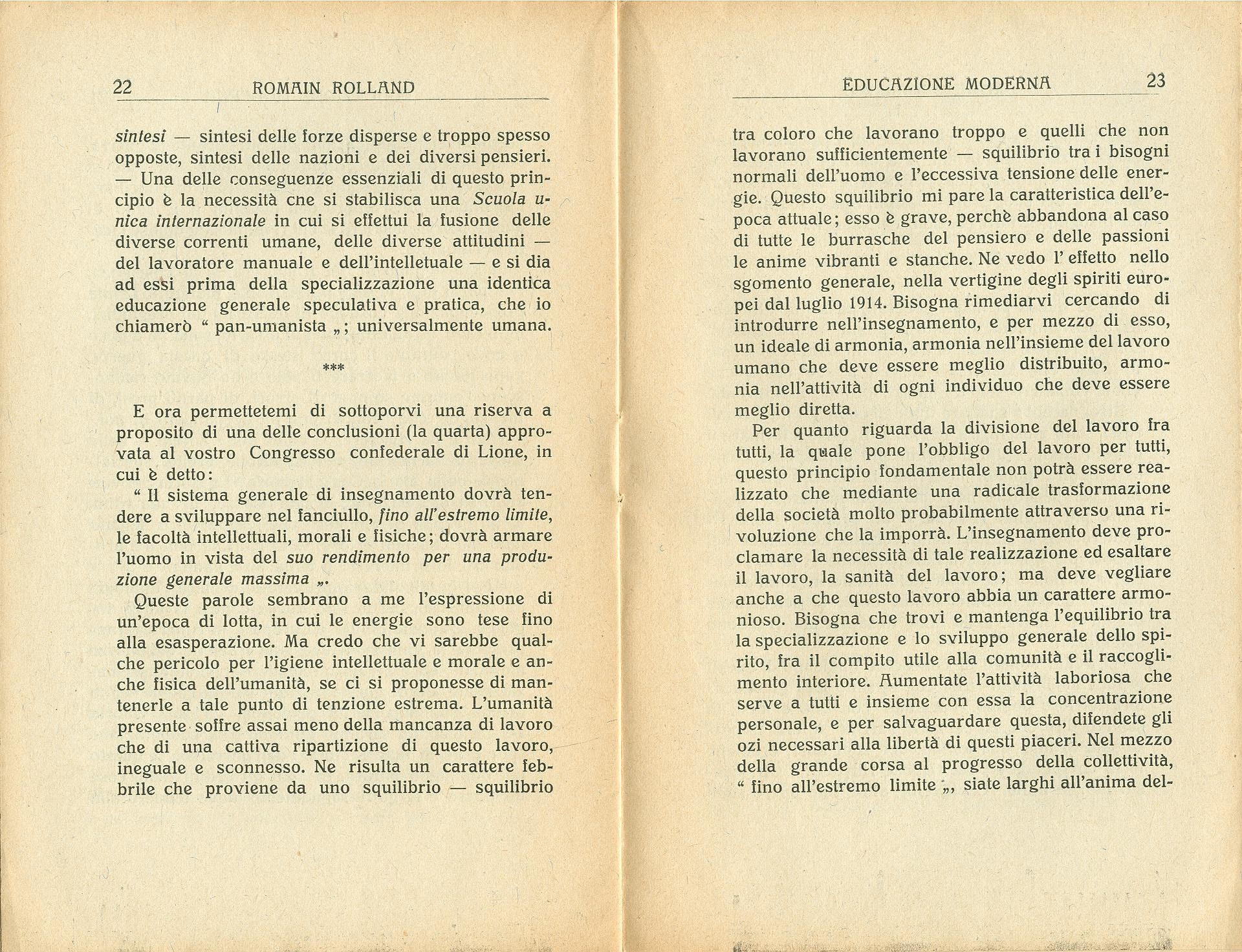 Romain Rolland, Ai popoli assassinati. Alla Russia libera e liberatrice. Educazione moderna (1921) - pag. 13